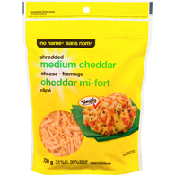 No Name Shredded Medium Cheddar 320 g