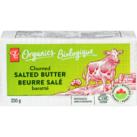 PC Organics Fresh Churned Butter, Salted 250 g