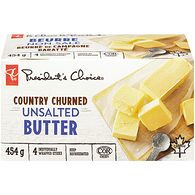 PC Country Churned Unsalted Butter 454 g