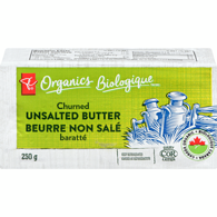 PC Organics Fresh Churned Butter, Unsalted 250 g