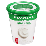 Olympic Organic Yogurt, Plain 3.5% 650 g