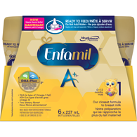 Enfamil A+ Ready to Feed Baby Formula Bottles 6x237.0 ml